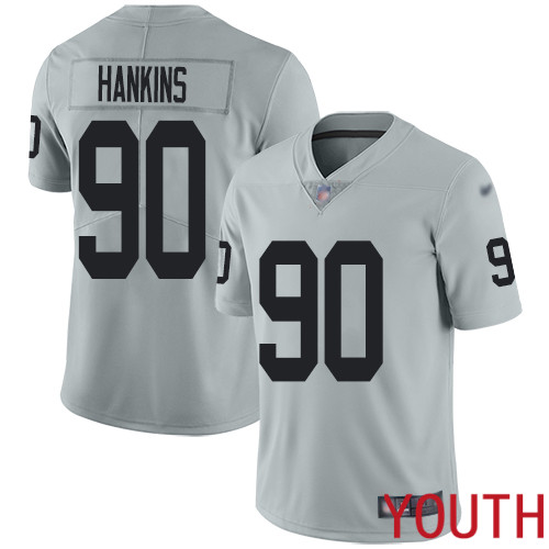 Oakland Raiders Limited Silver Youth Johnathan Hankins Jersey NFL Football #90 Inverted Legend Jersey